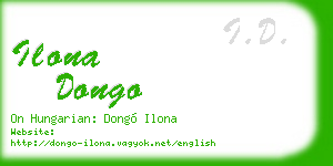 ilona dongo business card